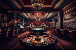 casino-room-with-roulette-table-chandelier